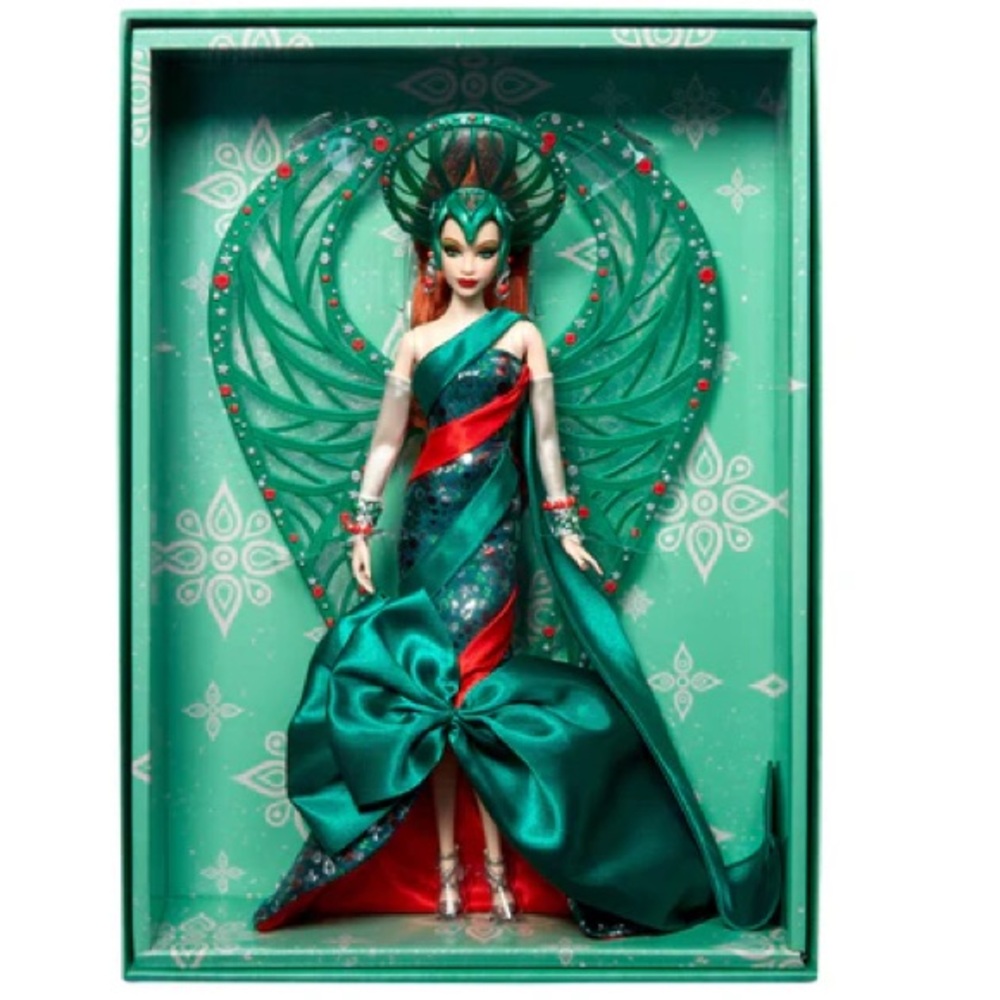 New Bob Mackie Holiday Angel Barbie Doll - Picture 7 of 10